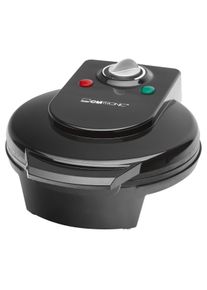 Clatronic WA 3491 Waffeleisen, 1200W, Ø 18 cm Backfläche, wärmeisolierter Griff, schwarz (261680)