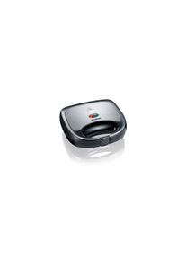 Severin SA 2969 Sandwich-Toaster, 600W, Antihaftbeschichtung, Temperaturregler, Edelstahl gebürstet/schwarz