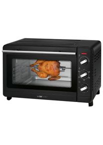 Clatronic MBG 3728 Multi-Backofen, 51 cm breit, 1500 W, 30L, Pizzastein, Drehspieß, Umluft, schwarz (263901)