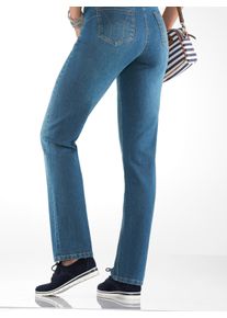Damen Jeans mit Push-up-Effekt in blue-bleached ,Größe 38, WITT, 81% Baumwolle, 17% Polyester, 2% Elasthan
