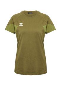 Hummel Dames Functioneel shirt 'Travel' limoen / olijfgroen / wit XS