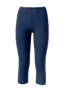 wäschepur Dames 3/4-onderbroek in marine ,maat 38, Witt, 100% Katoen