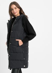Gilet imbottito con cappuccio - Nero - Taglia 42 - bonprix