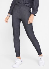 Leggings termici morbidi effetto jeans, Nero, Taglia 46/48 (M), bonprix