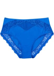 Slip alto con pizzo delicato, Blu, Taglia 50/52 (L), bonprix
