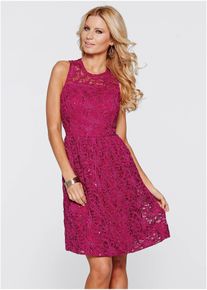 Abito in pizzo con paillettes, Fucsia, Taglia 38, bonprix