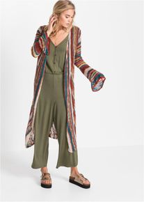 Maxi cardigan a righe, Rosso, Taglia 42/44 (S), bonprix