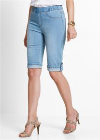 Bermuda di jeans con elastico, Blu, Taglia 42, bonprix