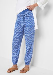 Pantaloni prémaman in viscosa loose fit, Blu, Taglia 40, bonprix