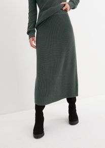 Gonna in maglia leggermente svasata - Verde - Taglia 54/56 (XL) - bonprix