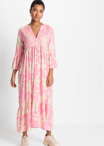 Abito lungo in viscosa fluente, rosa, Taglia 48, bonprix