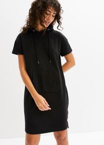 Abito in felpa a maniche corte, Nero, Taglia 46/48 (M), bonprix