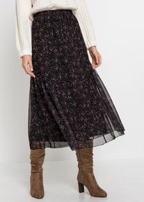 Gonna lunga, Nero, Taglia 38/40 (XS), bonprix