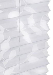 Tenda plissettata devoré con foglie - Bianco - Taglia 2 (Alt. / largh. 130x50 cm) - bonprix