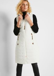 Gilet trapuntato lungo - Bianco - Taglia 50 - bonprix