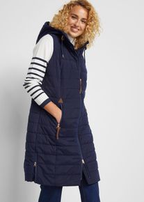 Gilet trapuntato lungo, Blu, Taglia 46, bonprix