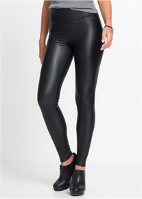 Leggings in similpelle rivestiti, Nero, Taglia 54/56 (XL), bonprix