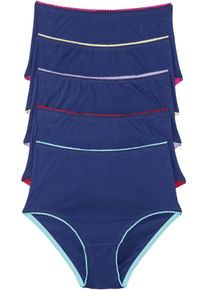 Slip a vita alta (pacco da 5), Blu, Taglia 42/44 (S), bonprix