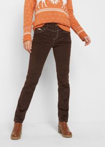 Pantaloni in velluto elasticizzato a coste slim fit - Marrone - Taglia 54 - bonprix