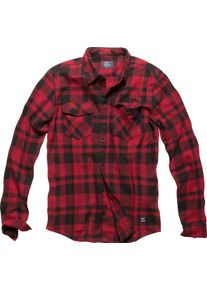 Vintage Industries Austin, chemise , couleur: Rouge/Noir , taille: S