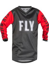 Fly Racing F-16, maillot enfants , couleur: Gris/Rouge , taille: YL