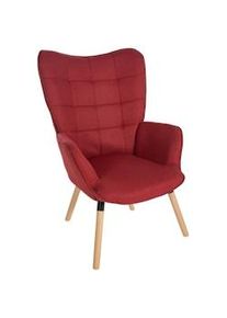 CLP Poltrona Rivestimento in tessuto Garding rosso