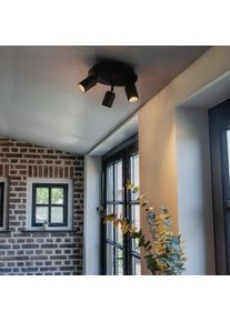 Qazqa Moderne badkamer spot zwart 3-lichts IP44 - Ducha
