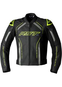 RST S-1, leather jacket , color: Black/Grey/Neon-Yellow , size: XL
