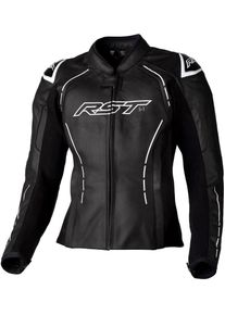 RST S-1, leather jacket women , color: Black/White , size: S