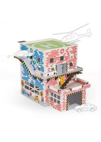 FOLDZILLA 3 in 1 Spielhaus Feuerwehr, Polizei & Krankenhaus
