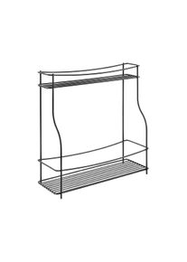 Metaltex Balsamico Lava Gewürzregal, 35x12x37cm, schwarz, 2 Etagen