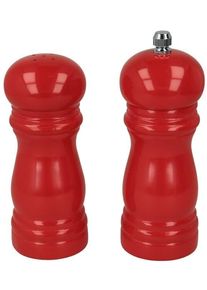 Metaltex Gewürzmühle und Salzstreuer, 2er-Set, rot