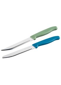 Nirosta Elemental Frühstücks- und Universalmesser-Set, 2-teilig, grün/blau