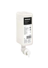 Metsä Tissue KATRIN Head & Body Duschgel, weiß, Effektives, umweltfreundliches, mildes und sehr hautfreundliches Duschgel, 1 Karton = 6 Patronen à 1000 ml