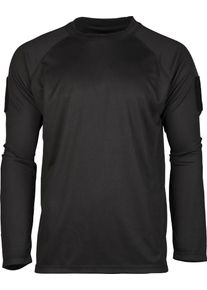 Mil-Tec Tactical Quick-Dry, t-shirt de manga comprida , cor: Preto , tamanho: 3XL