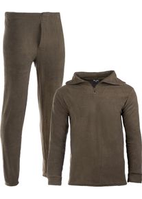 Mil-Tec Thermofleece Zip, sous-vêtements fonctionnels , couleur: Olive , taille: XXL