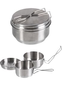 Mil-Tec Stainless Steel, ustensiles de cuisine 3 pièces , couleur: Argent