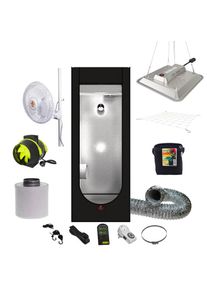 Secret Jardin 60x60x160 cm 3 Plants Basic Growbox Kit LED Greenception GC Pure 60W