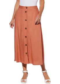 Damen A-Linien-Rock aus reiner Viskose papaya Gr&ouml;&szlig;e 54