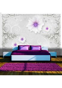 Artgeist Papier peint montée de l'amour romantique - 100 x 70 cm - Violet et Blanc