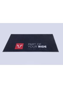 SW-Motech bike carpet. 2.0x1.0 m. Rectangular. Black. Imprint white/red.