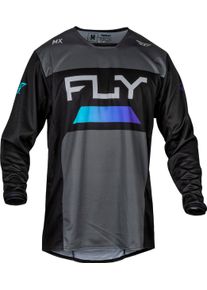 Fly Racing Kinetic Reload, jersey , color: Black/Dark Grey/Blue , size: M