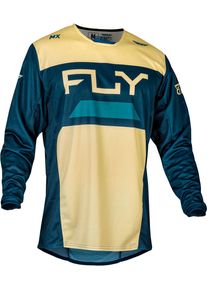 Fly Racing Kinetic Reload, jersey , color: Blue/Beige , size: M