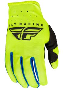 Fly Racing Windproof Lite S24, gants , couleur: Jaune Néon/Bleu/Noir , taille: XL