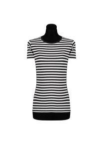 T-shirt rayé femme manches courtes noir et blanc - pour tous les jours