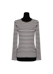 T-shirt rayé femme manches longues noir et blanc - pour tous les jours