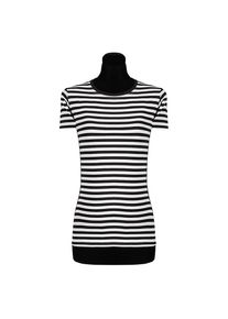 T-shirt rayé femme manches courtes noir et blanc - pour tous les jours