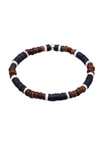 Kuzzoi, Mænd, Armbånd, Brun / Sort / Hvid, Størrelse 19