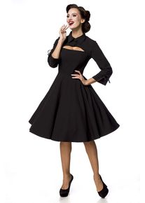 Belsira - Rockabilly Medium-lengte jurk - Retro Dress - XS tot XXL - voor Vrouwen - zwart