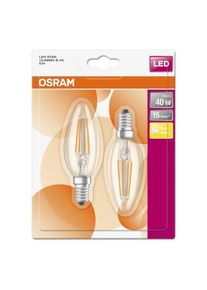 Osram Kynttilälamppu E14 LED 4 W 2700 K 470 lumenia 2 kpl/pkt